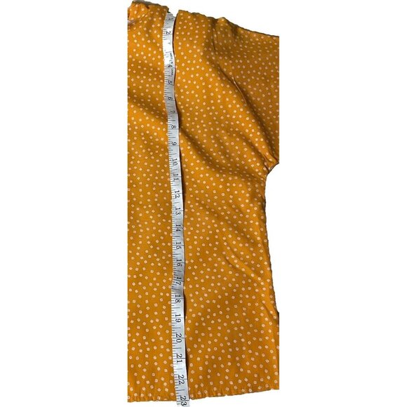 Vintage 90s Women Sm Shirt Med Shorts Coordinates Mango Yellow Polka Dot Summer - Picture 6 of 12